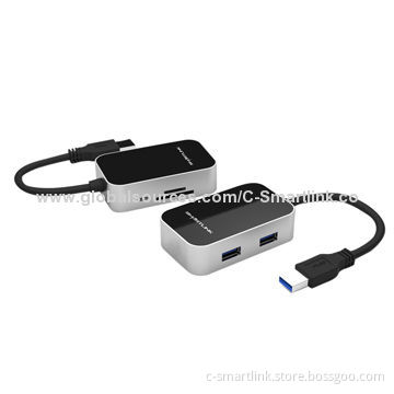 USB3.0 Hubs with SD/TF, 2-in-1, Support 1 SD Card and 1 TF Card, 3 Ports